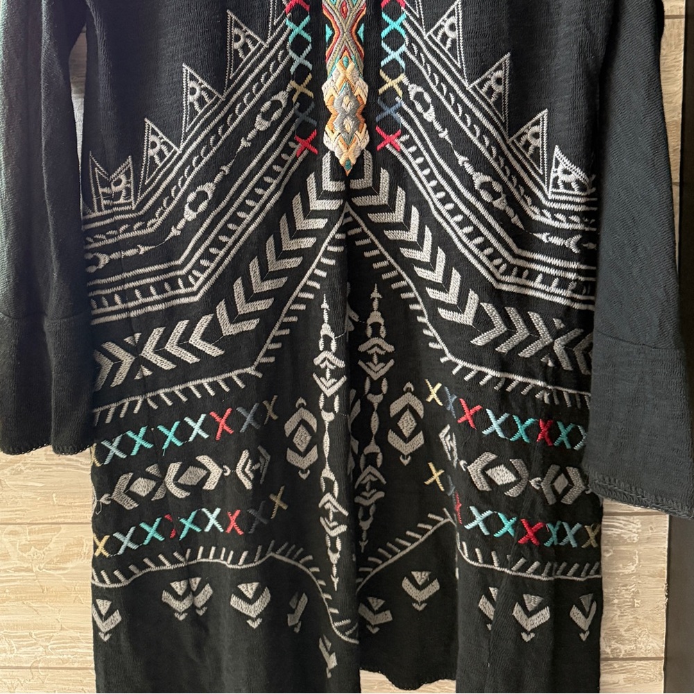 BiyA Johnny Was - Oversized Hooded Bohemian Embroidered Duster - Picture 7 of 7